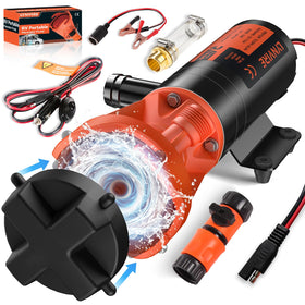 Lynvire front view pump showing compact design and fast emptying benefit