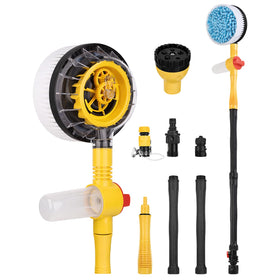 LYOKELC front packaging showing rotating car wash brush kit and benefits