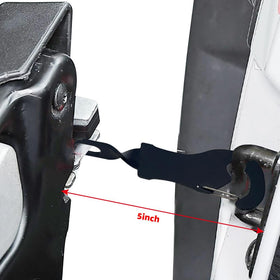 LZKZPY latch extender beside ruler showing 5 inch length for sizing clarity