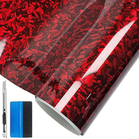 LZLRUN front packaging showing glossy red forged carbon pattern and roll size