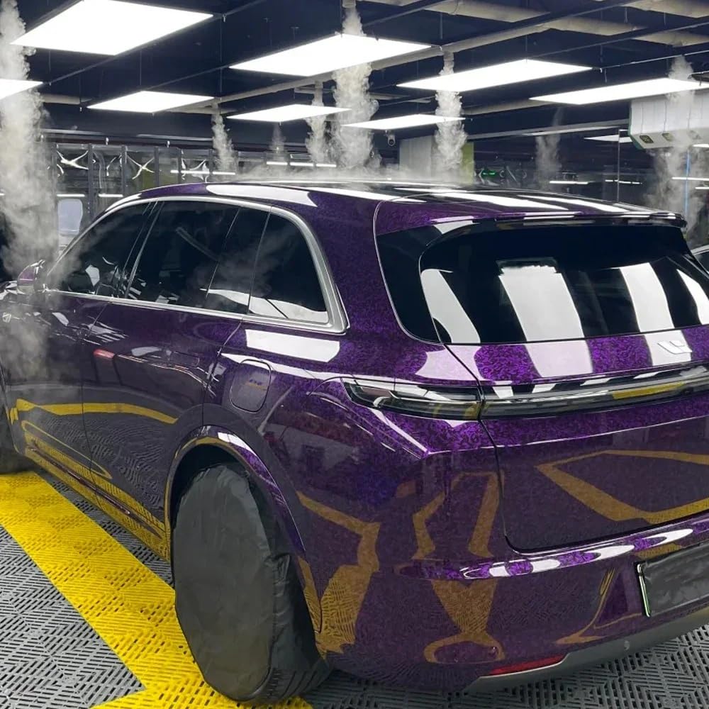LZLRUN on a car spoiler illustrating smooth contour conformity and color pop