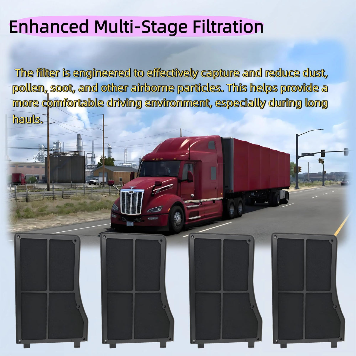 LZXQYMX installed in truck cab interior, improved cabin air comfort