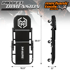 M-AUTO side profile folded demonstrating compact storage benefit