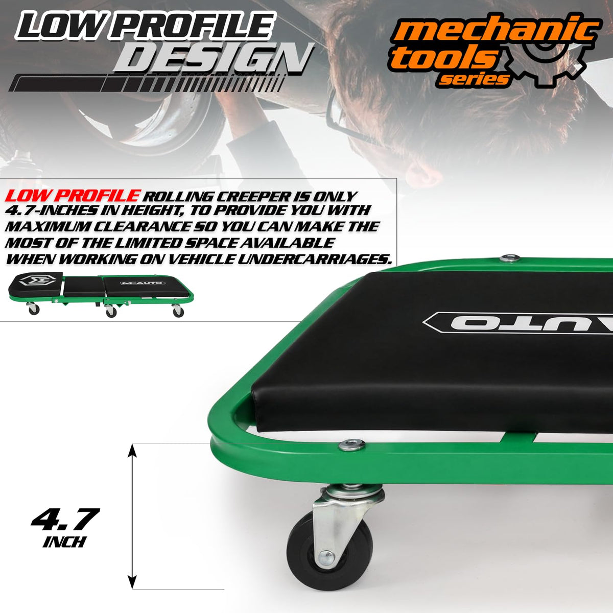 M-AUTO image of six polyurethane casters providing smooth maneuverability