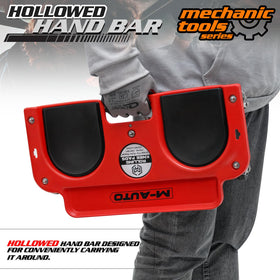 M-AUTO size comparison with tape measure to show compact scale