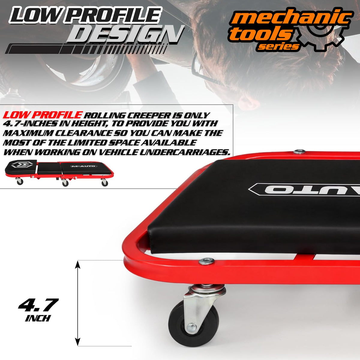 M-AUTO padding texture close-up showing thick cushion comfort