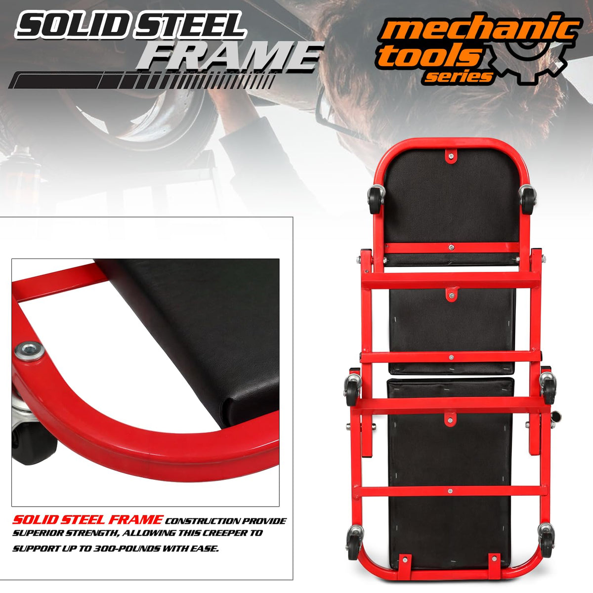 M-AUTO six polyurethane swivel casters detail for smooth mobility