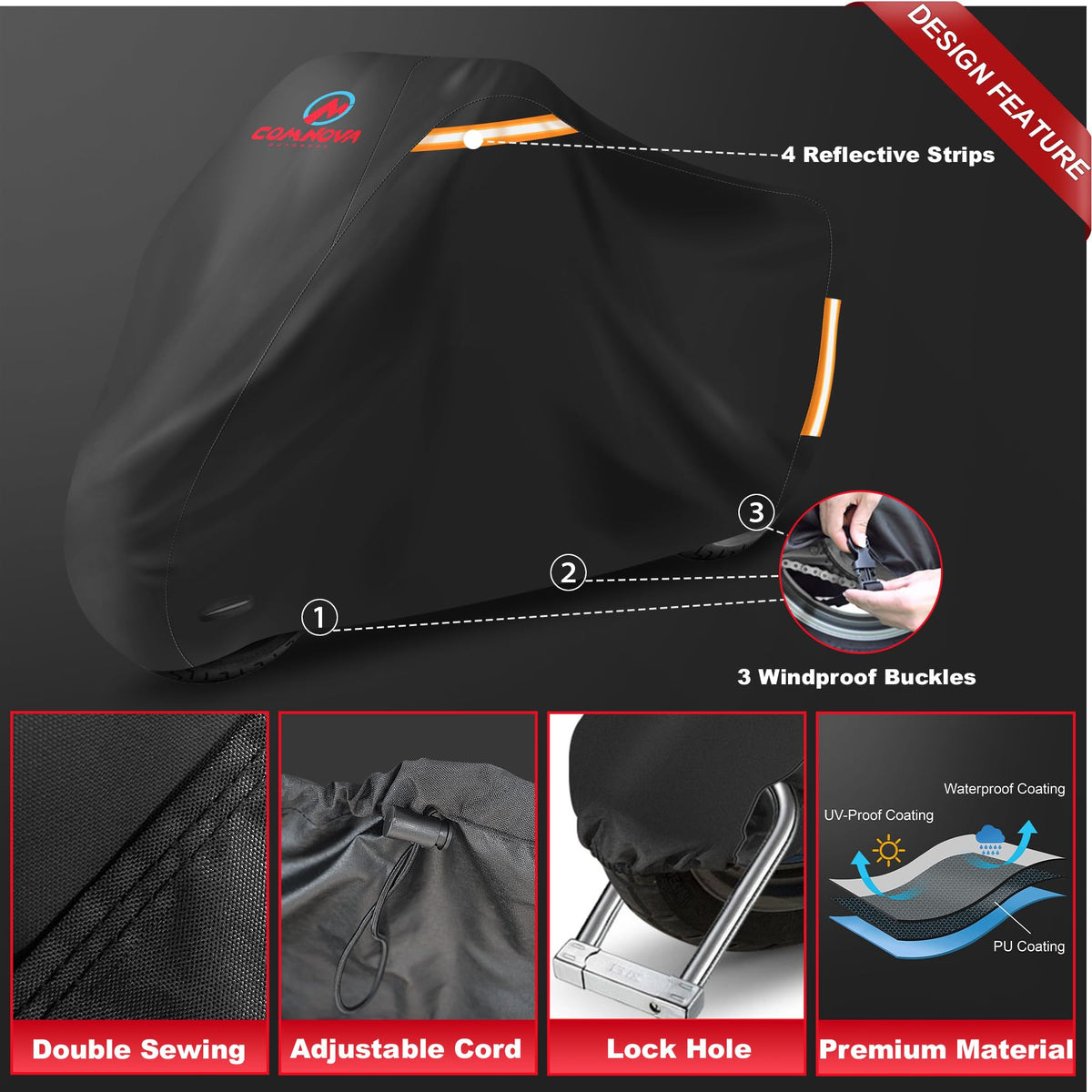 M COMNOVA OUTDOORS lock hole detail offering secure lock compatibility