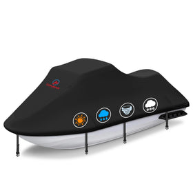 M COMNOVA OUTDOORS cover next to ruler showing 120-135 inch size fit