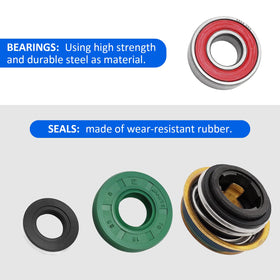 M MATI bearing and backside seal arranged to show correct assembly support