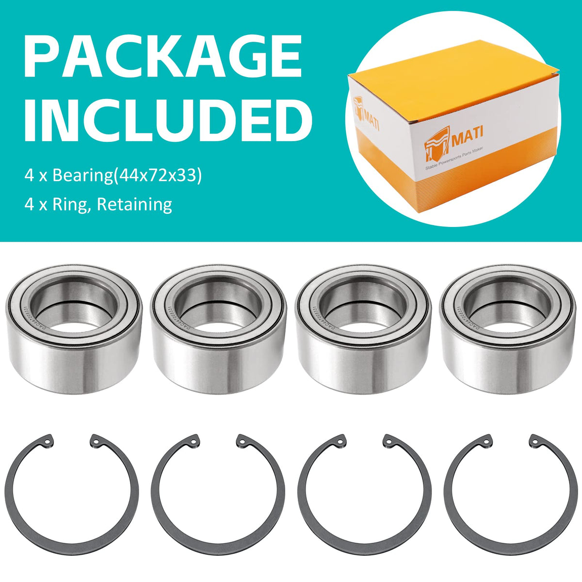 M MATI bearings on workbench during UTV maintenance for reliability benefit