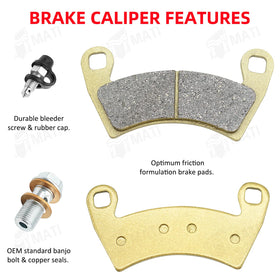 M MATI caliper mounted on Polaris Ranger demonstrating correct fitment