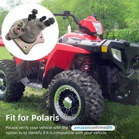 M MATI caliper mounted on Polaris Sportsman demonstrating restored braking performance