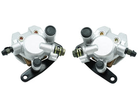 M MATI front caliper pair showing complete assemblies and mounting brackets, ready to replace OEM