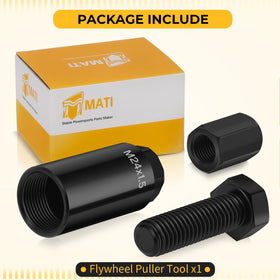 M MATI flywheel puller label showing model compatibility and brand