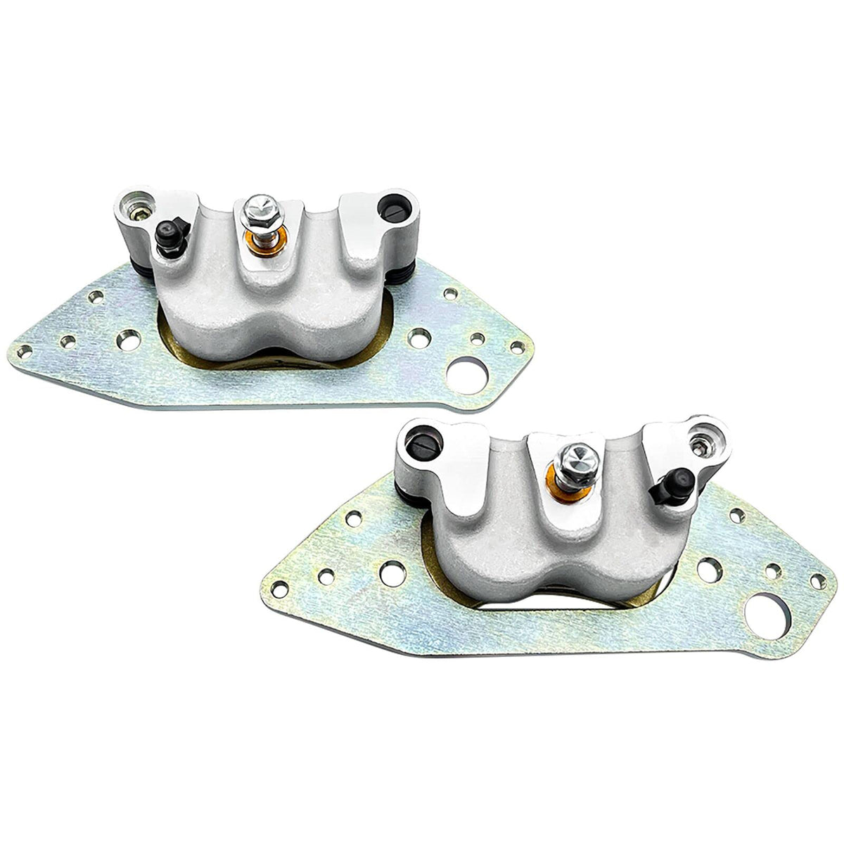 M MATI front calipers packaging showing pair and included hardware for easy swap