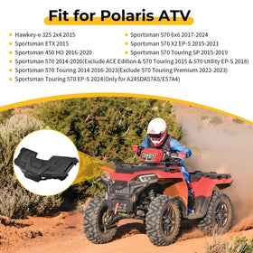 M MATI front rack installed on a Polaris Sportsman front, providing extra cargo capacity