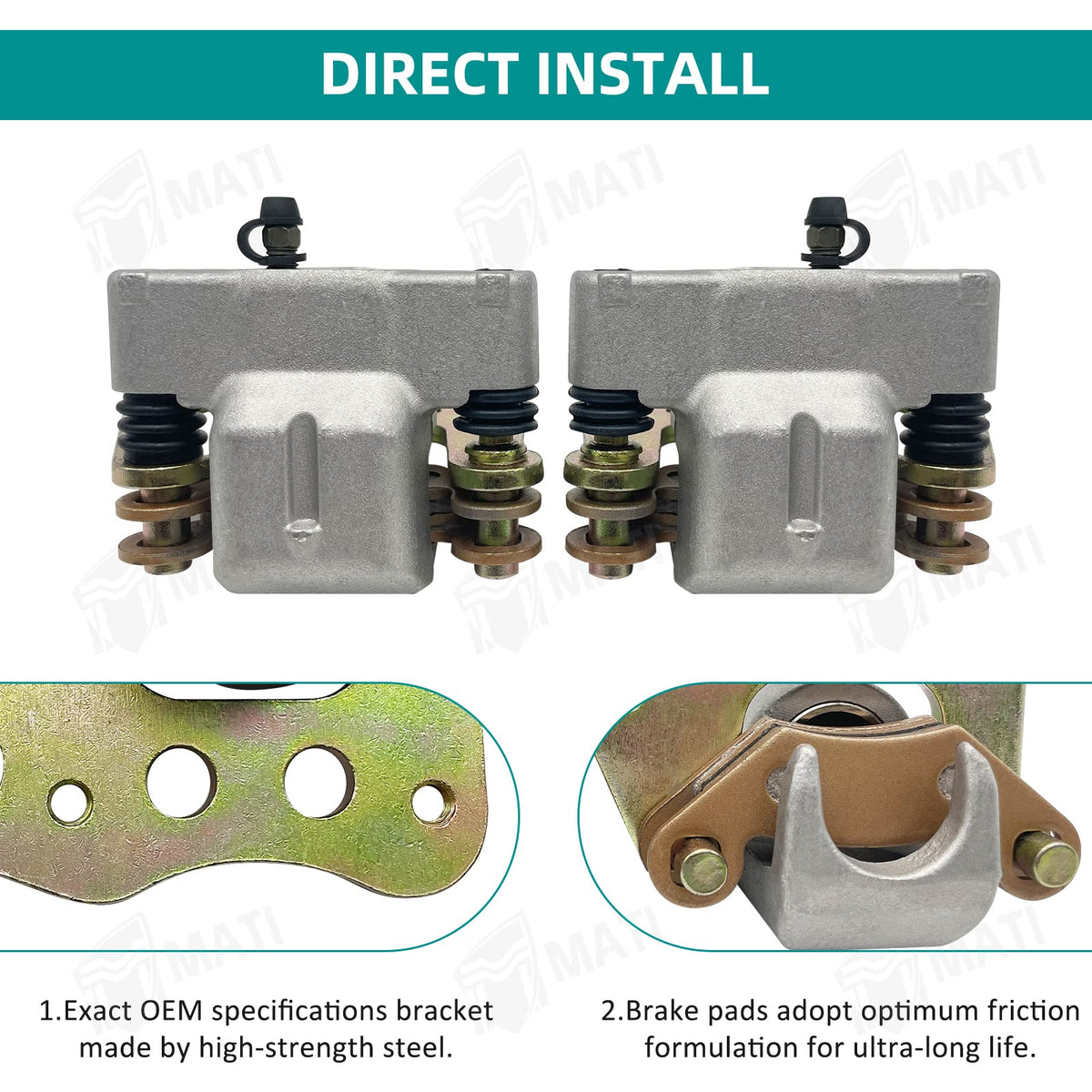 M MATI front right caliper showing bracket and correct mounting threads benefit fit