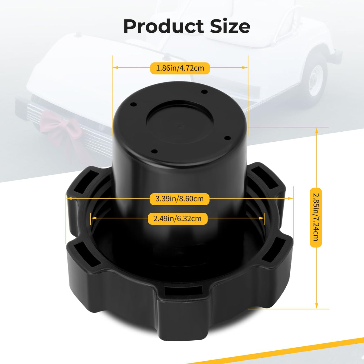 M MATI fuel cap seal close-up showing gasket for leak prevention