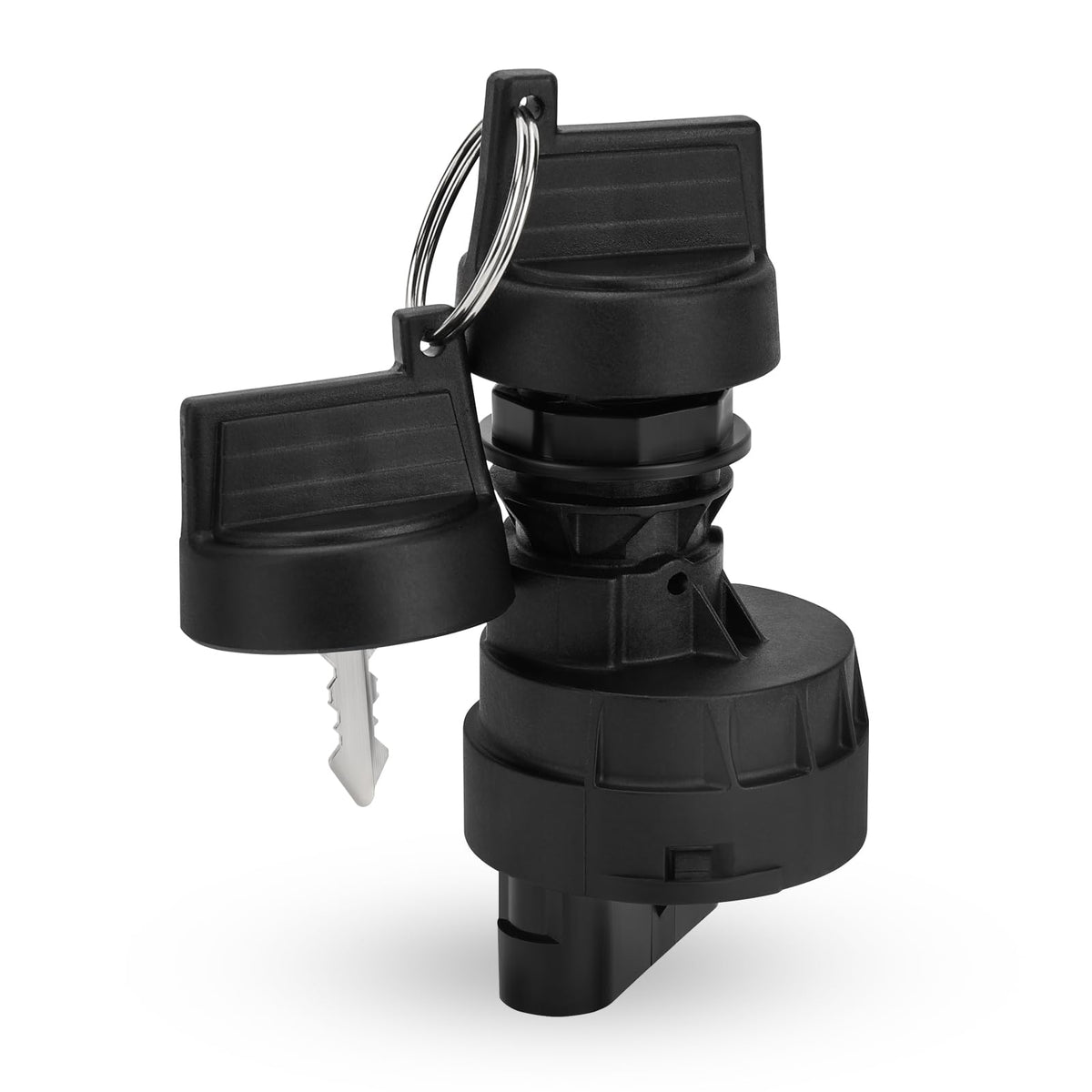 M MATI front view of ignition switch showing durable sealed housing and clear positions