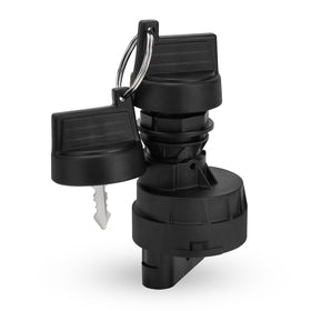 M MATI front view of ignition switch showing durable sealed housing and clear positions