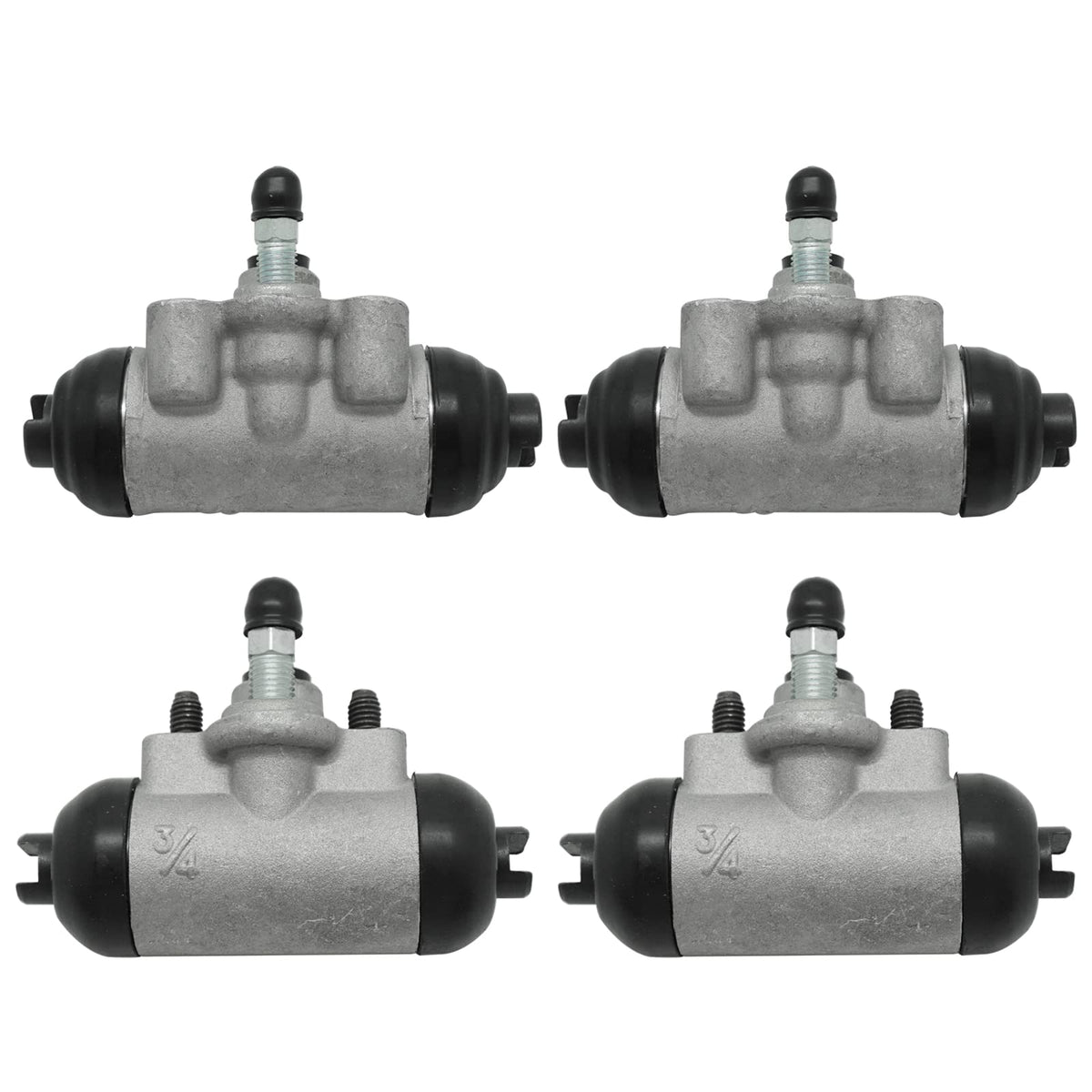 M MATI installed front wheel cylinder on Mule demonstrating restored braking
