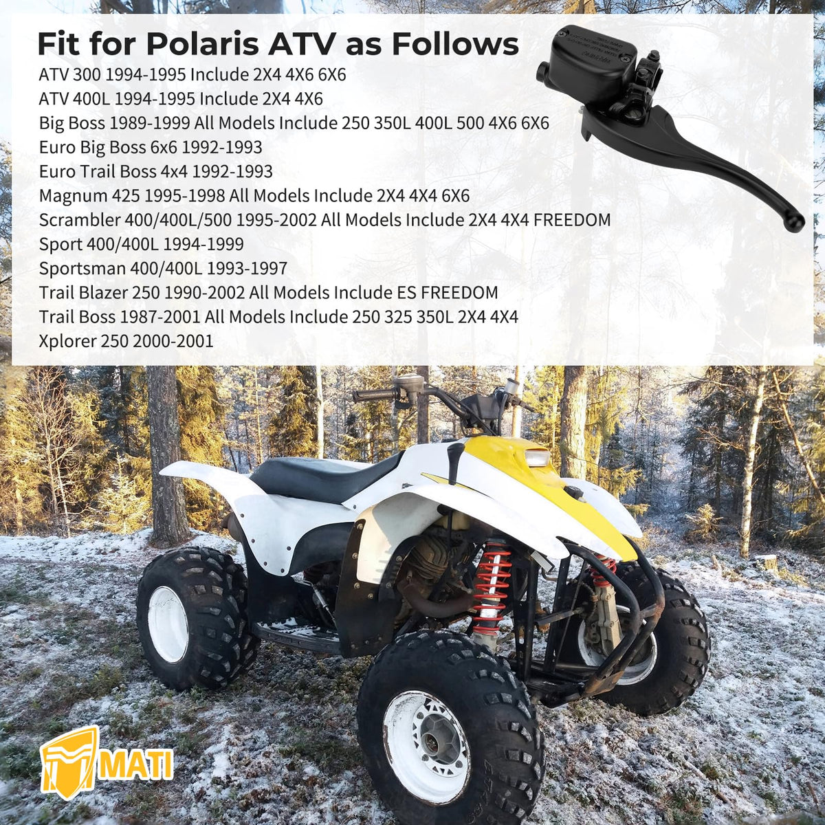M MATI left front master cylinder side detail highlighting durable construction and finish