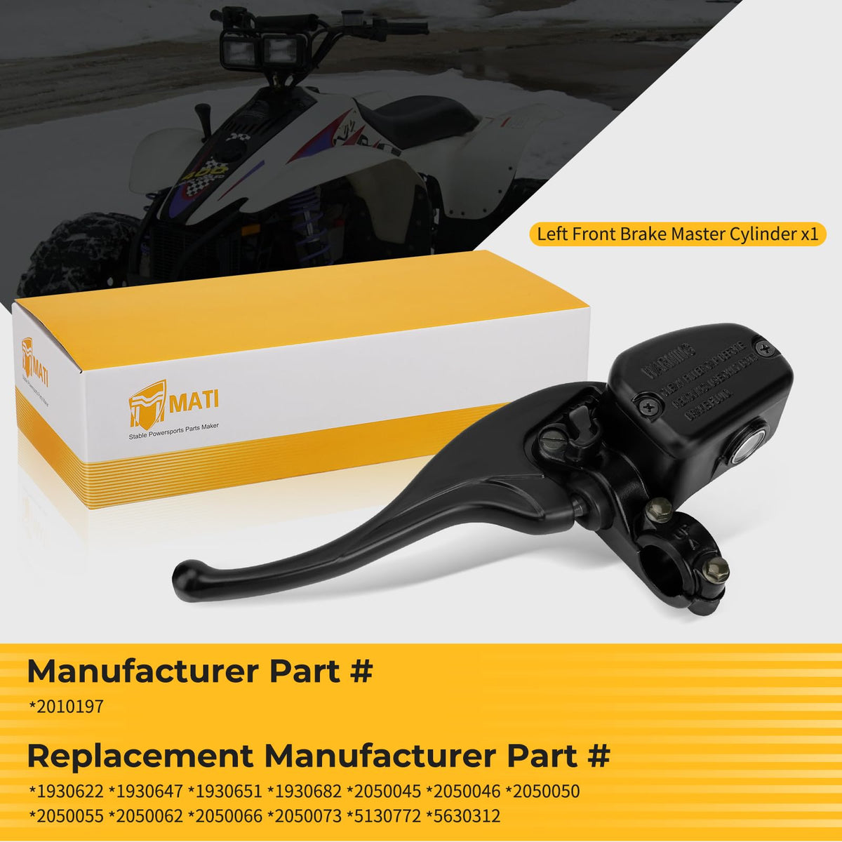 M MATI master cylinder scale comparison with ruler showing correct size and fitment