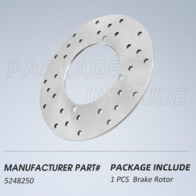 M MATI rotor beside ruler showing scale and OEM-dimension accuracy for confident replacement
