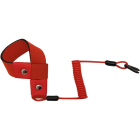 M MATI safety lanyard detail with bright tether for quick engine stop
