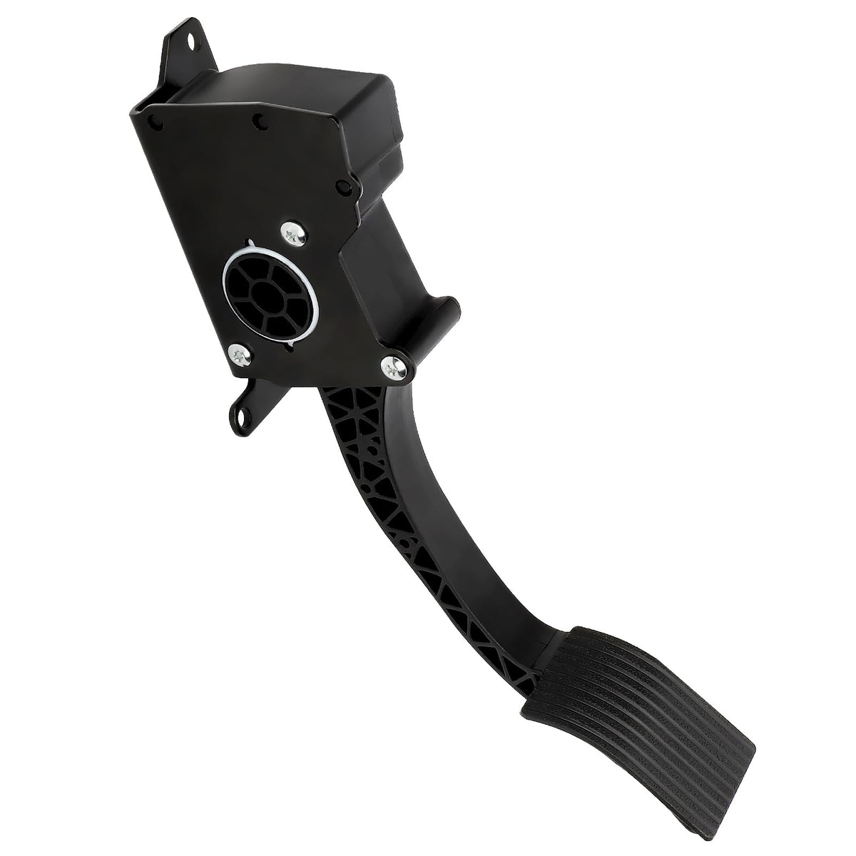M MATI throttle pedal front view showing durable grip benefiting confident control