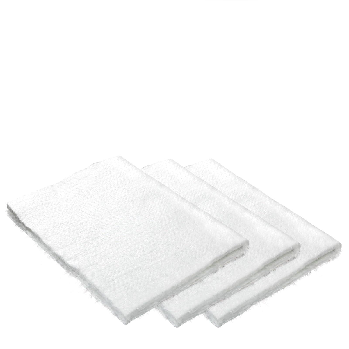 Maasechs front view of three muffler packing mats showing shape and fit benefit