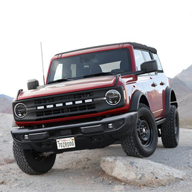 Mabett bracket lifestyle shot on Bronco driving highlights durable design