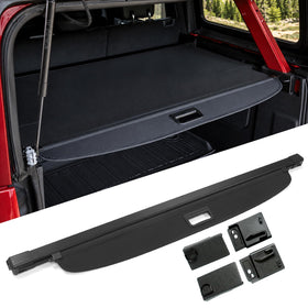 Mabett trunk cargo cover front view showing neat organized cargo protection