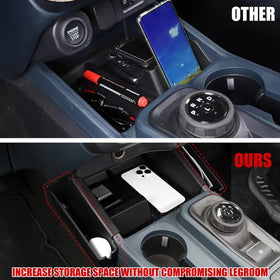 Mabett top-down view of compartments offering tidy item separation