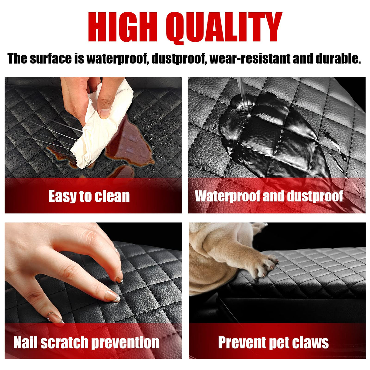 Mabett elastic strap detail illustrating secure fit that prevents slipping on console