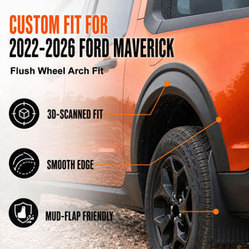 Mabett side profile on Ford Maverick highlighting seamless body integration benefit