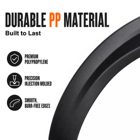 Mabett fender flares paired with Mabett mud flap illustrating coordinated coverage