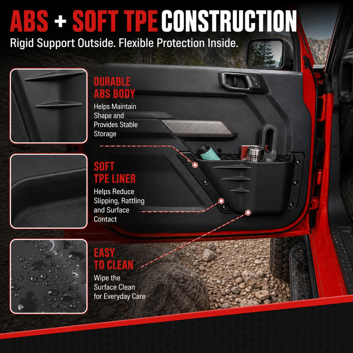 Mabett mounting point detail showing non-destructive installation benefit