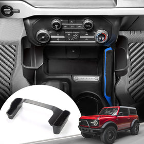 Mabett front view showing shifter storage box fitted, adds reachable organization