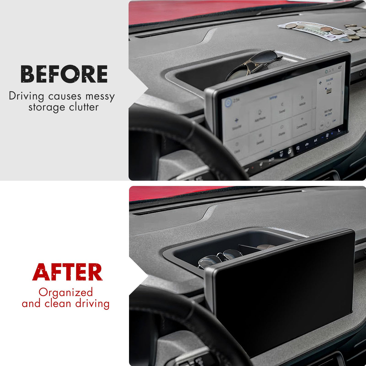 Mabett installed in 2025 Maverick from driver angle for easy access benefit
