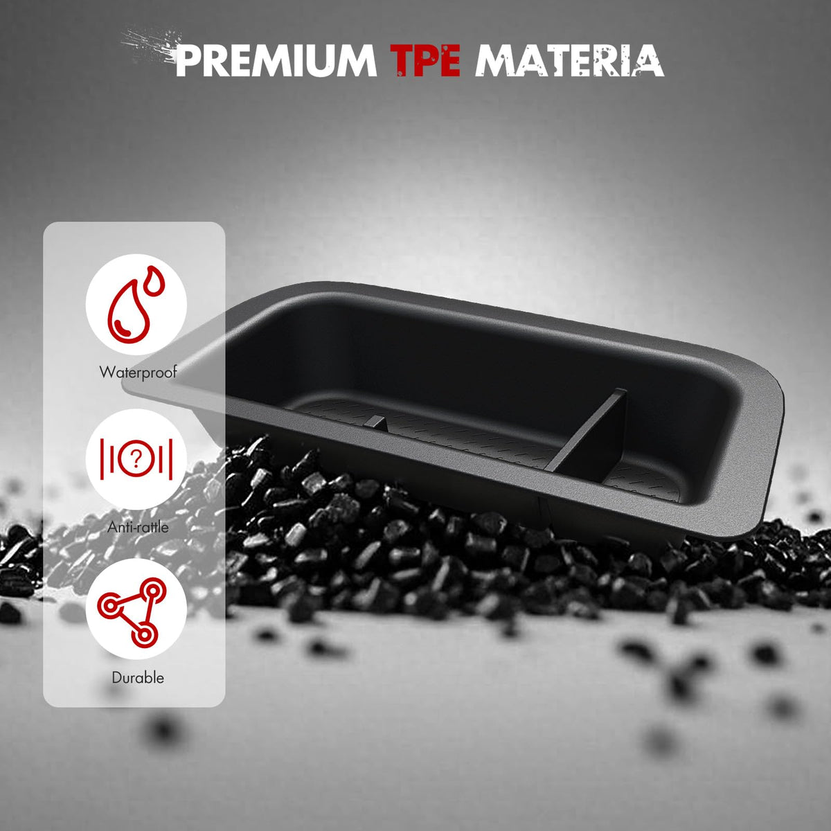 Mabett flexible material bent to show durability and UV resistance benefit