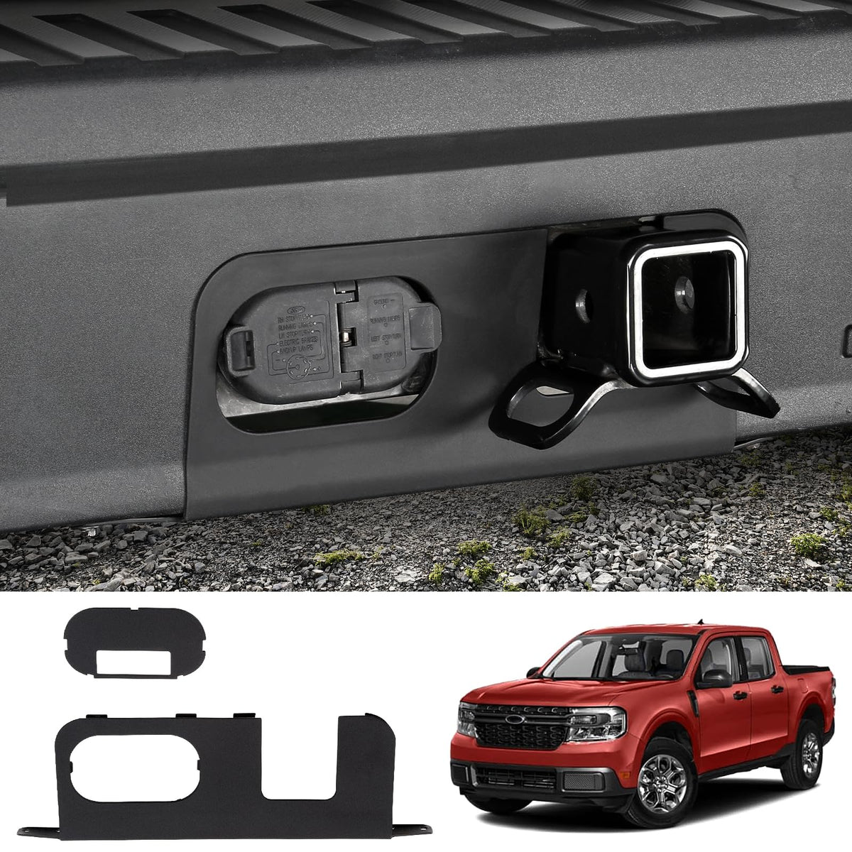 Mabett front view of bumper cover plate showing smooth finish and improved look