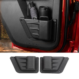 Mabett front view of rear door pocket showing clean fit and added storage