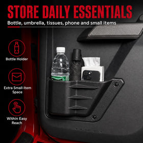 Mabett pocket installed in Bronco rear door demonstrating seamless integration
