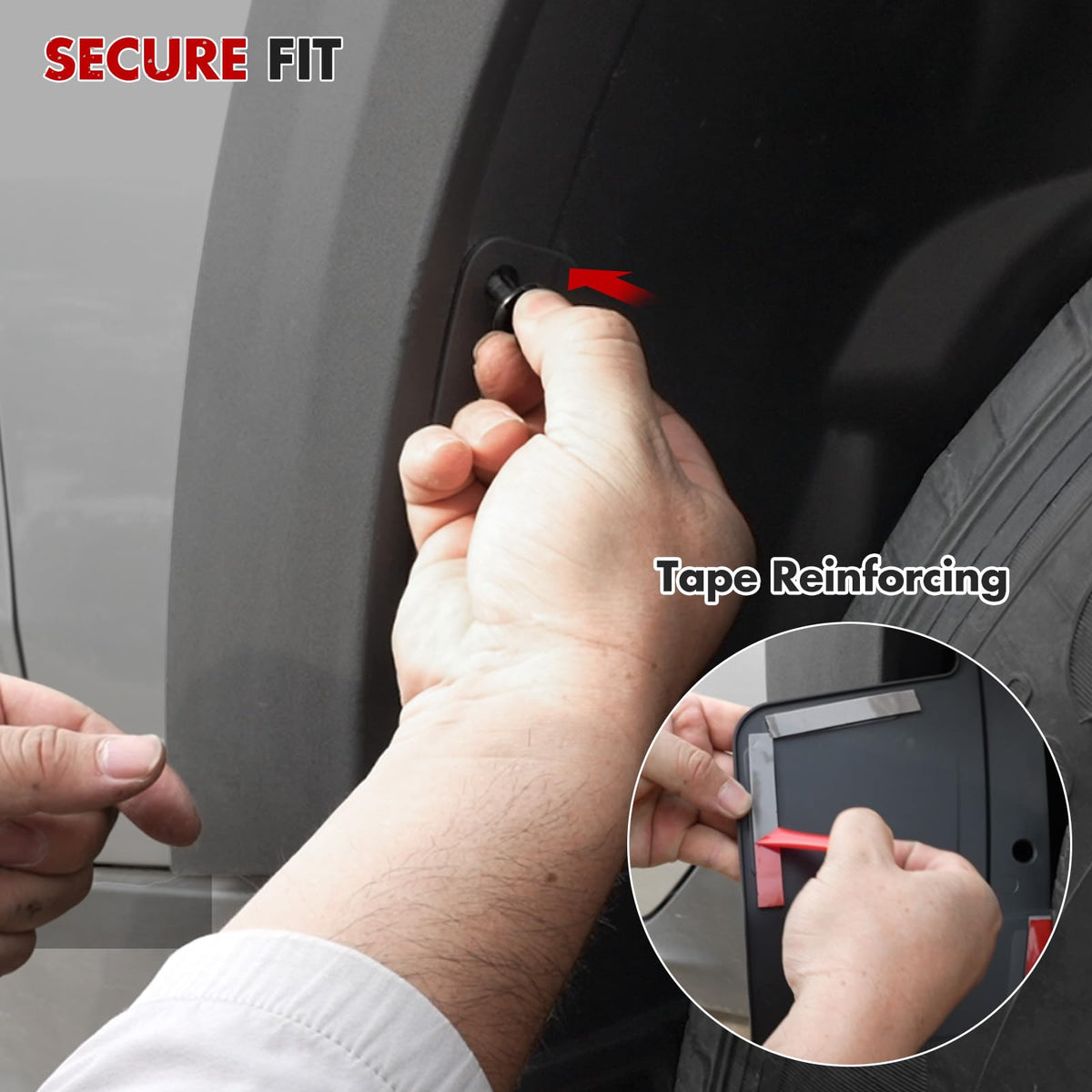 Mabett detail of adhesive tape and screw enhancing sealing performance