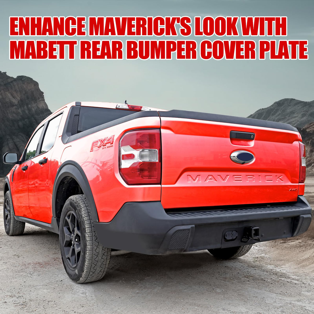 Mabett side profile showing precise fit against Maverick bumper lines and contours