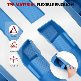 Hand next to Mabett tray to show scale and how it preserves storage capacity