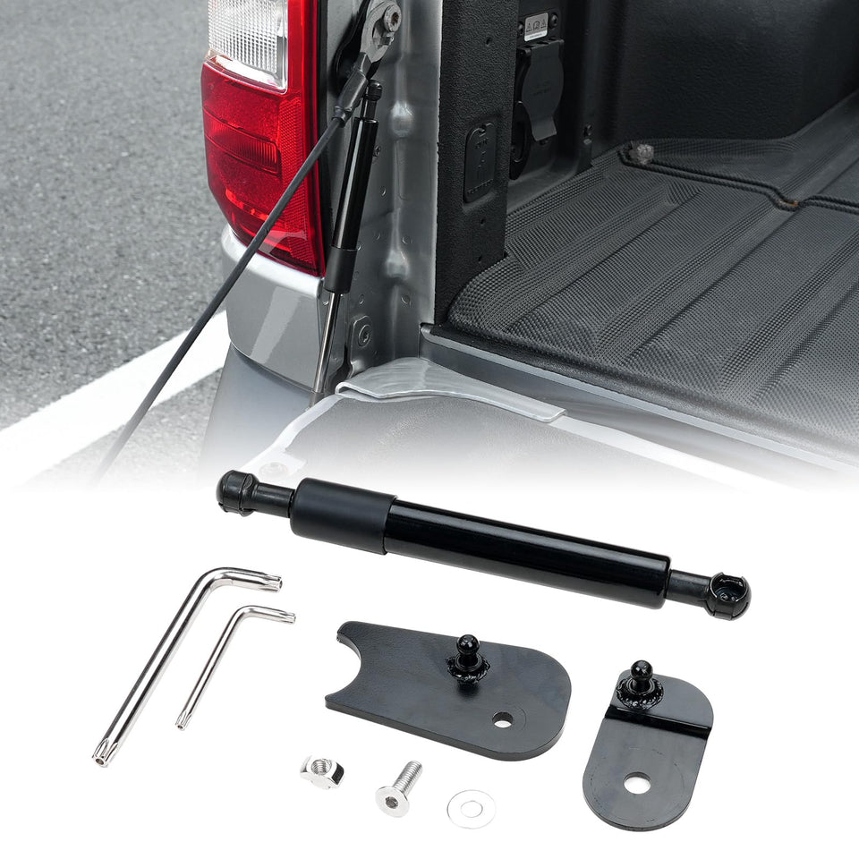 Mabett tailgate strut front view showing fitment and durability