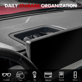 Mabett top-down of two compartments showing organized storage for small items